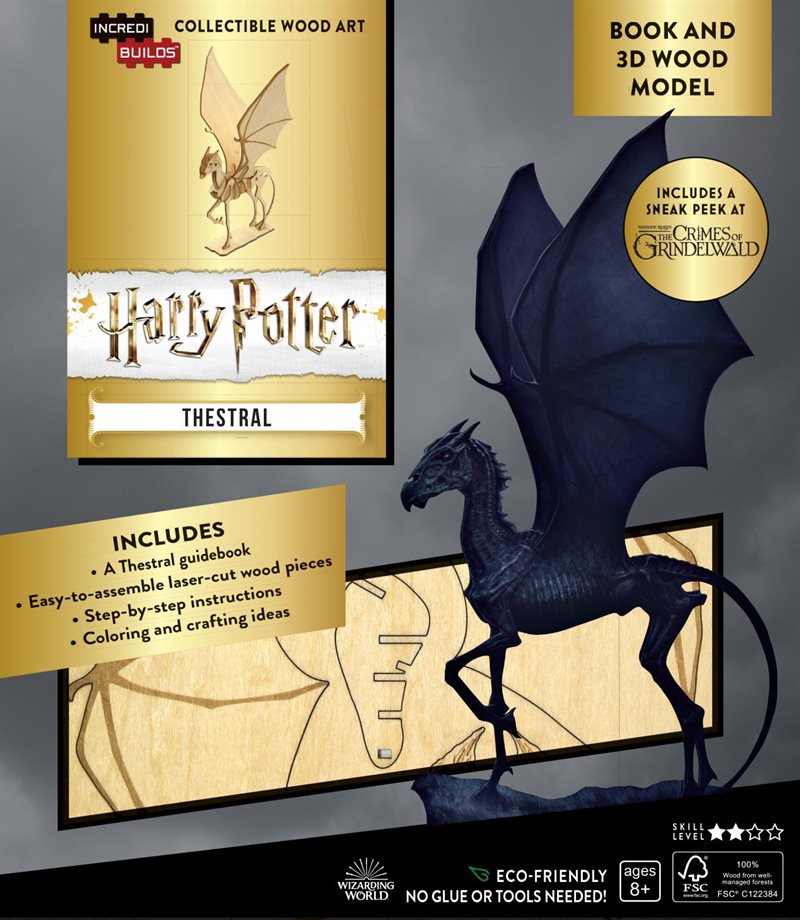 Harry Potter Thestral Book and 3D Wood