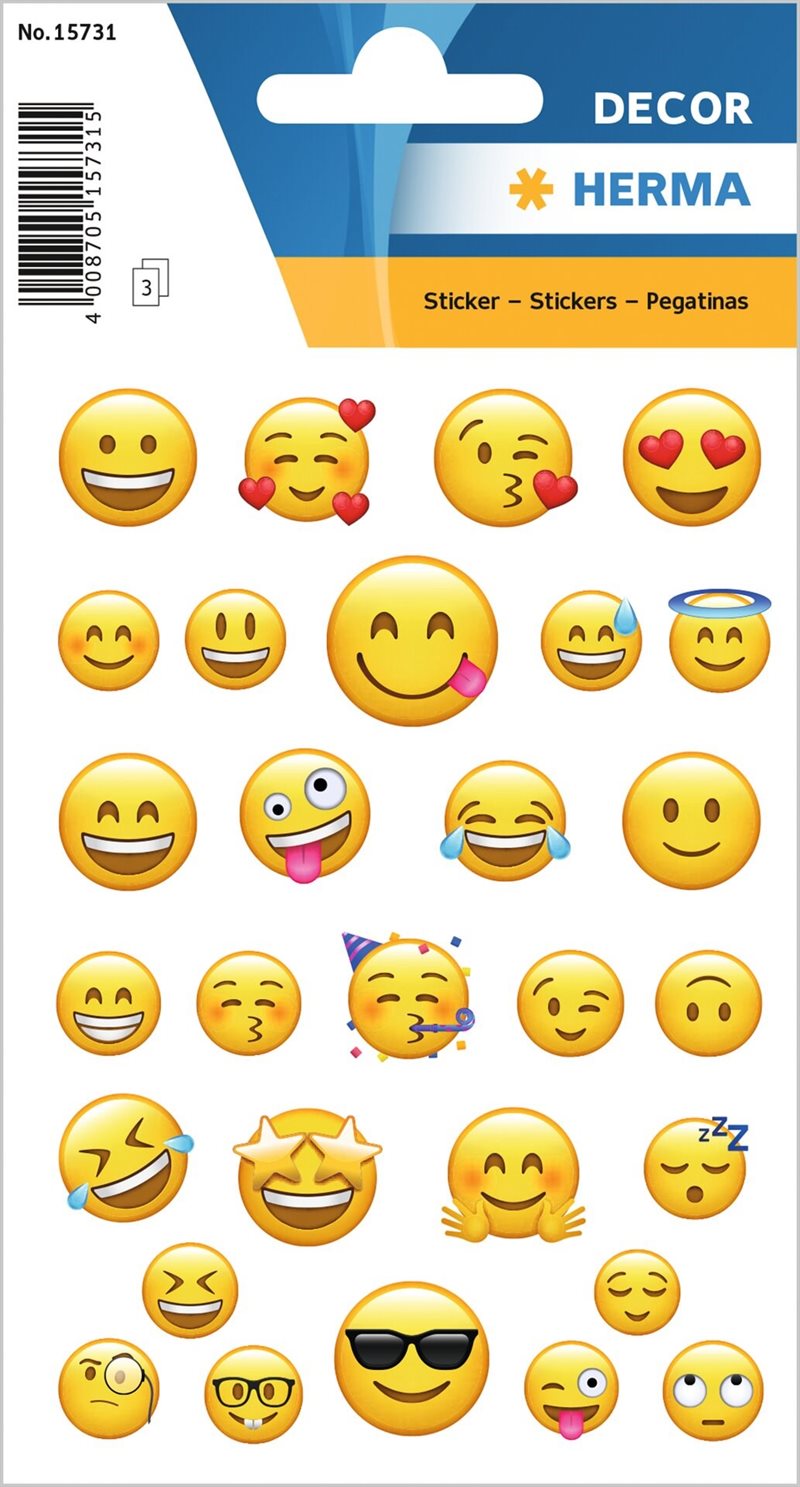 Etikett Herma Dekor Emoji
