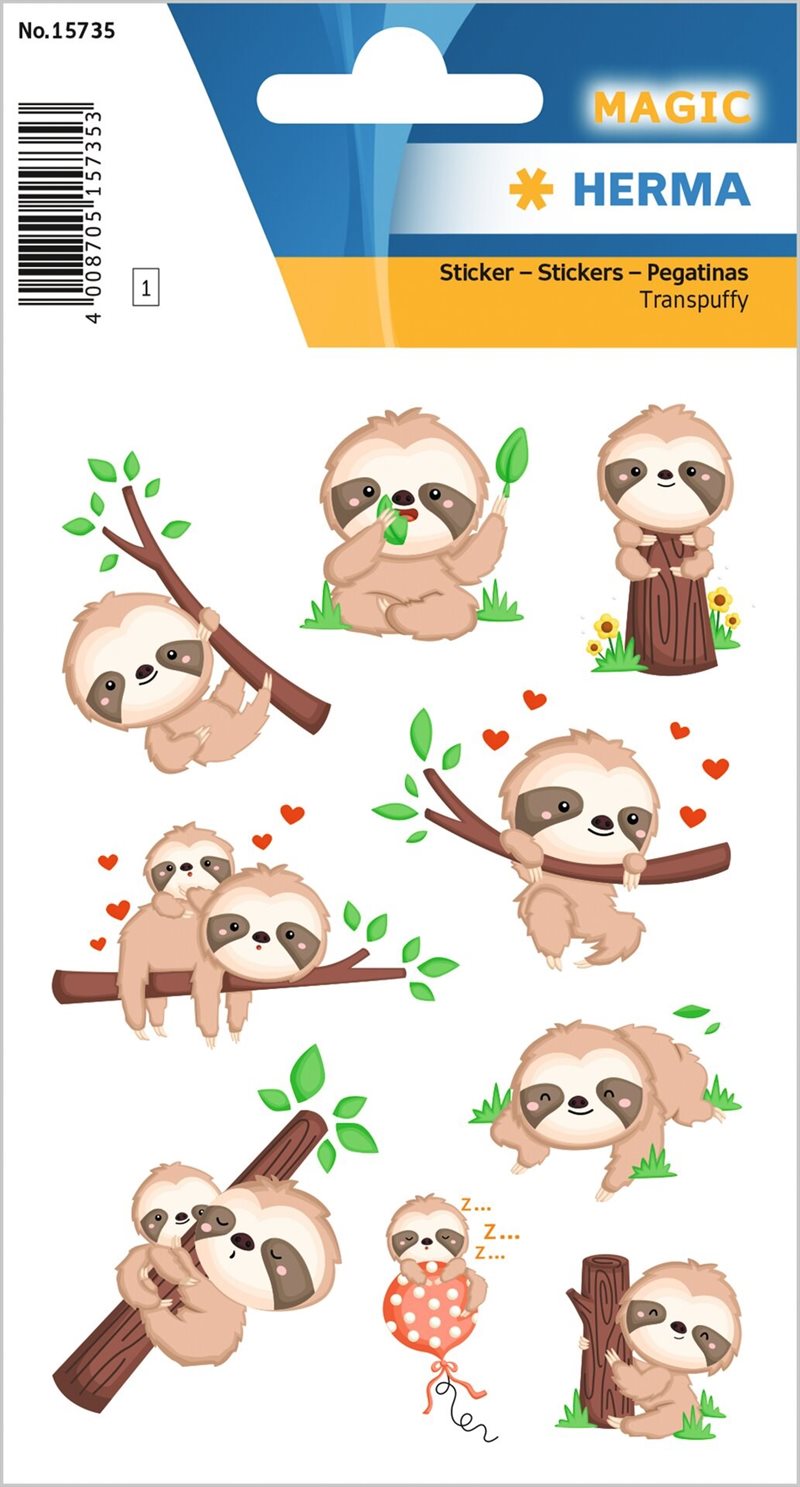 Etikett Herma Dekor Smal Sloth