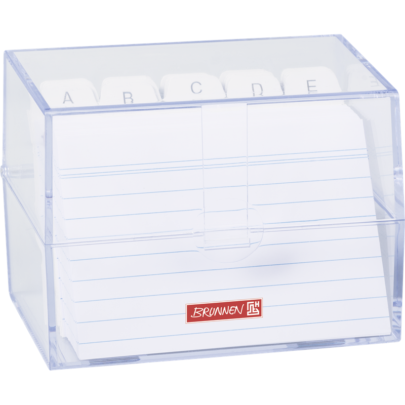 Kortlåda A6 Brunnen Med Register A-Z Transparant