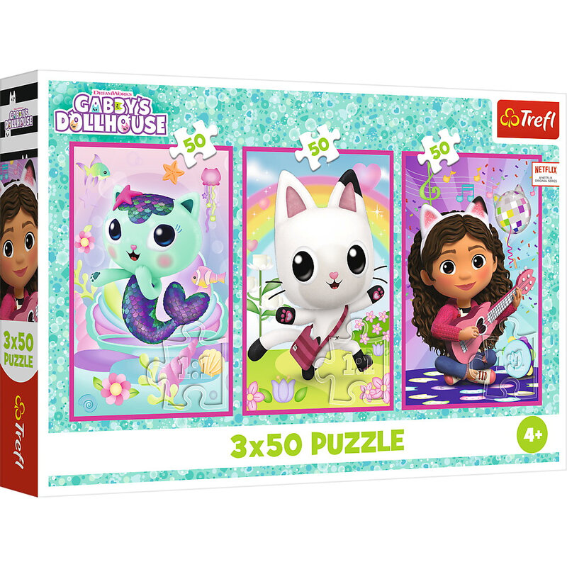 Trefl Gabbys Dollhouse 3*50 bitar