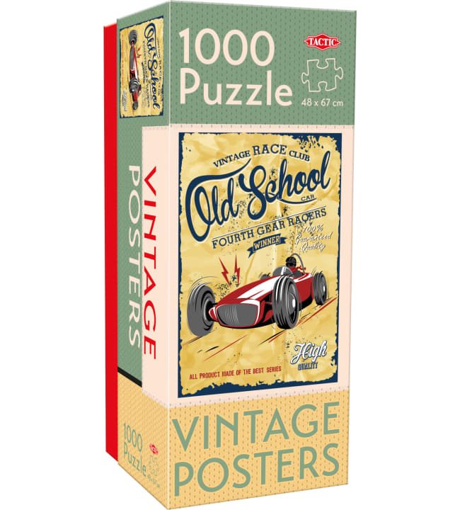 Pussel 1000 bit Vintage Old School Gear Racers