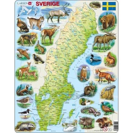 Rampussel Sverige m. landskapsdjur