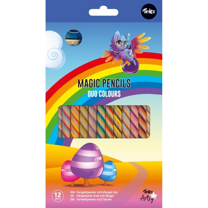 Färgpennor Med Doft Magic Regnbåge 12st