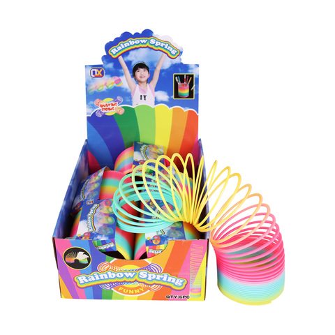 Spiral Stor Slinky Rainbow i Plast