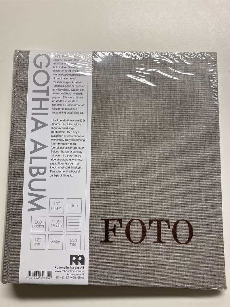 Fotoalbum Gothia 200 (CR) kalksten