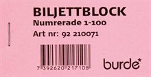 Nummerblock Neutrala 1-100 rosa