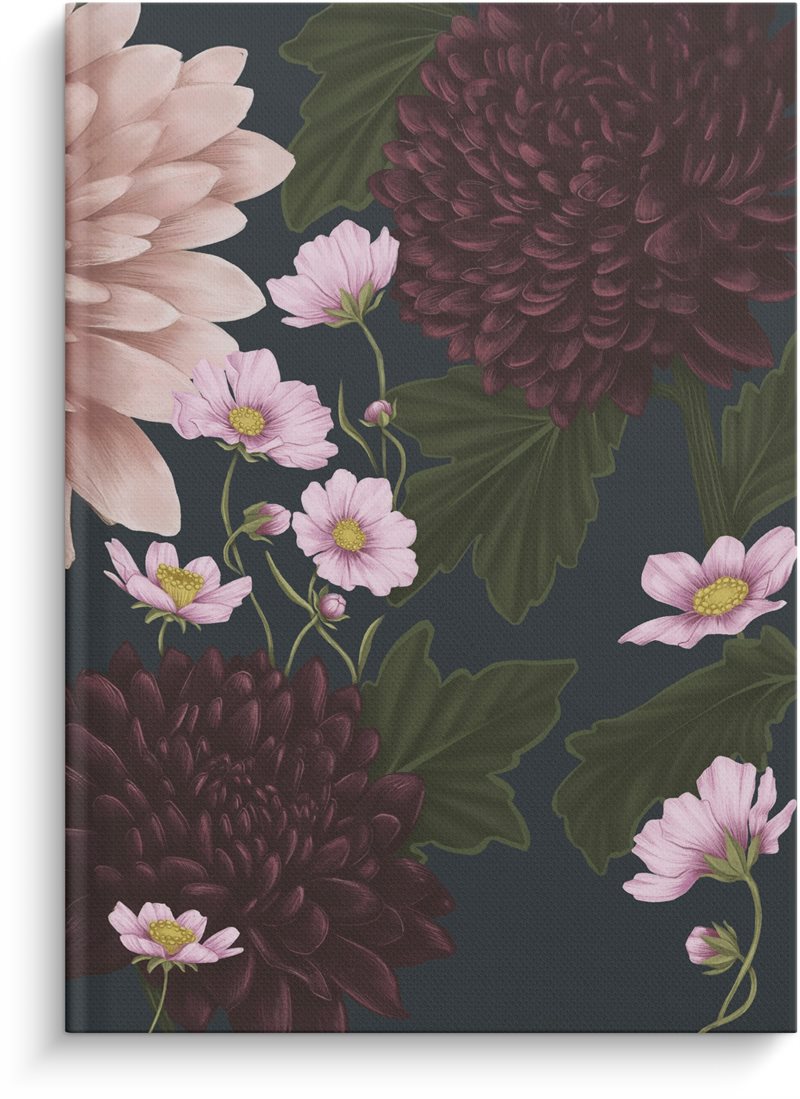 Anteckningsbok - Notebook - lined A5 Garden Dreams Dahlia