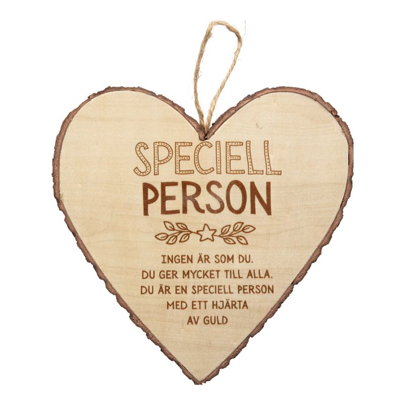 Wooden Heart Speciell Person