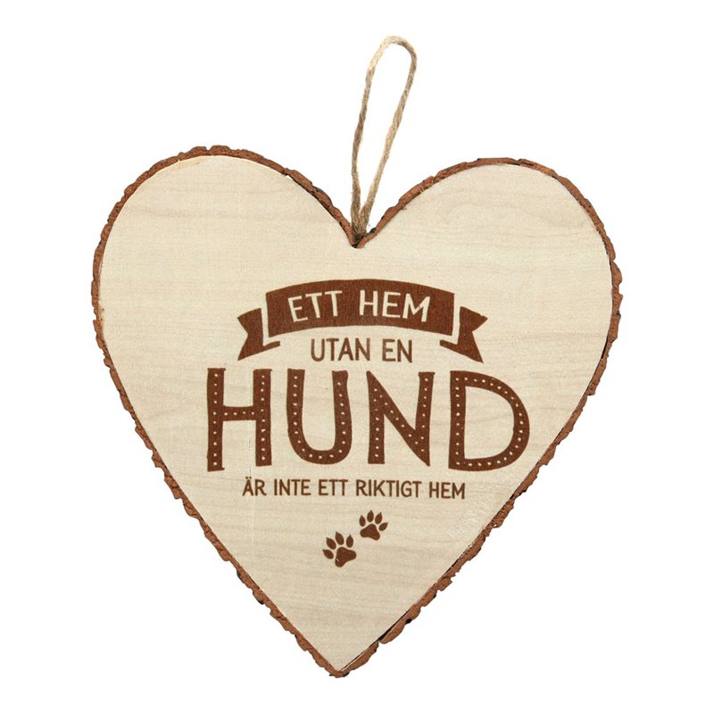 Wooden Heart Hund