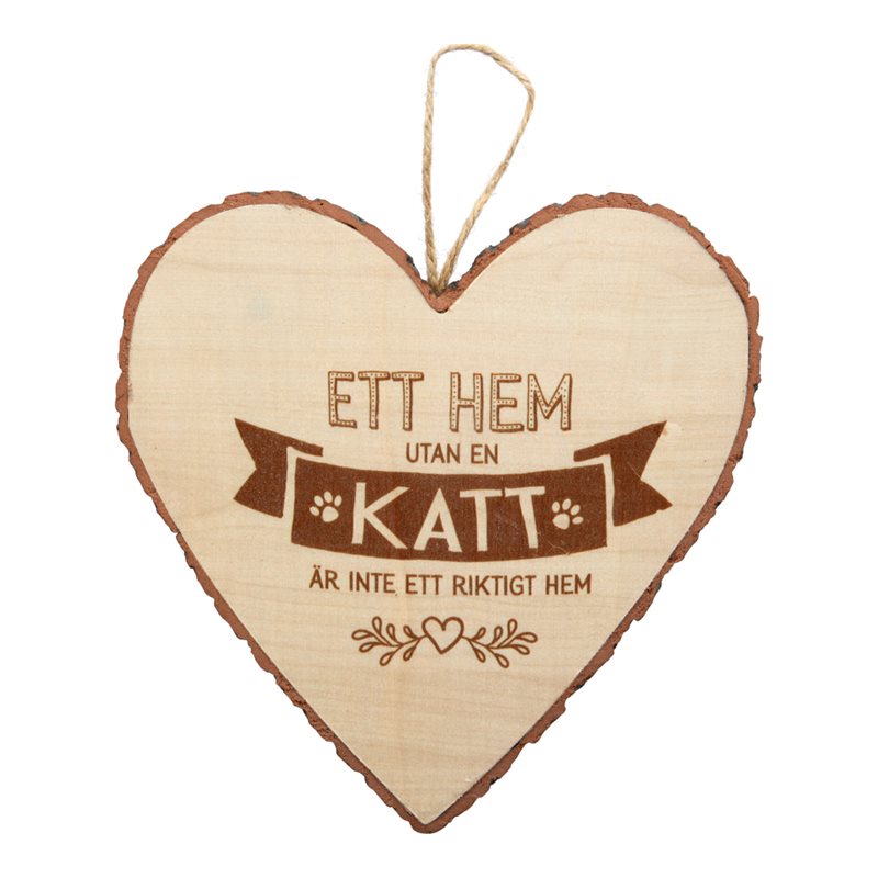 Wooden Heart Katt