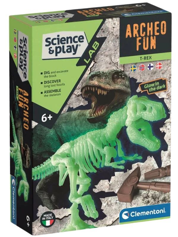 T-Rex Utgrävningsset Självlysande Skelett
