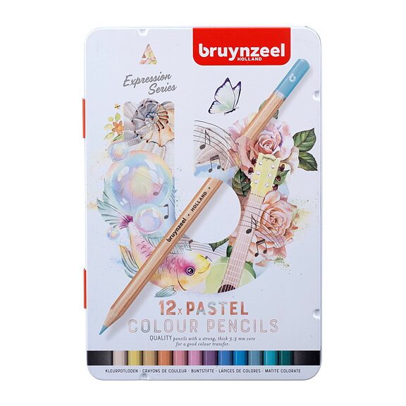 Färgpennor Bruynzeel 12st Pastel