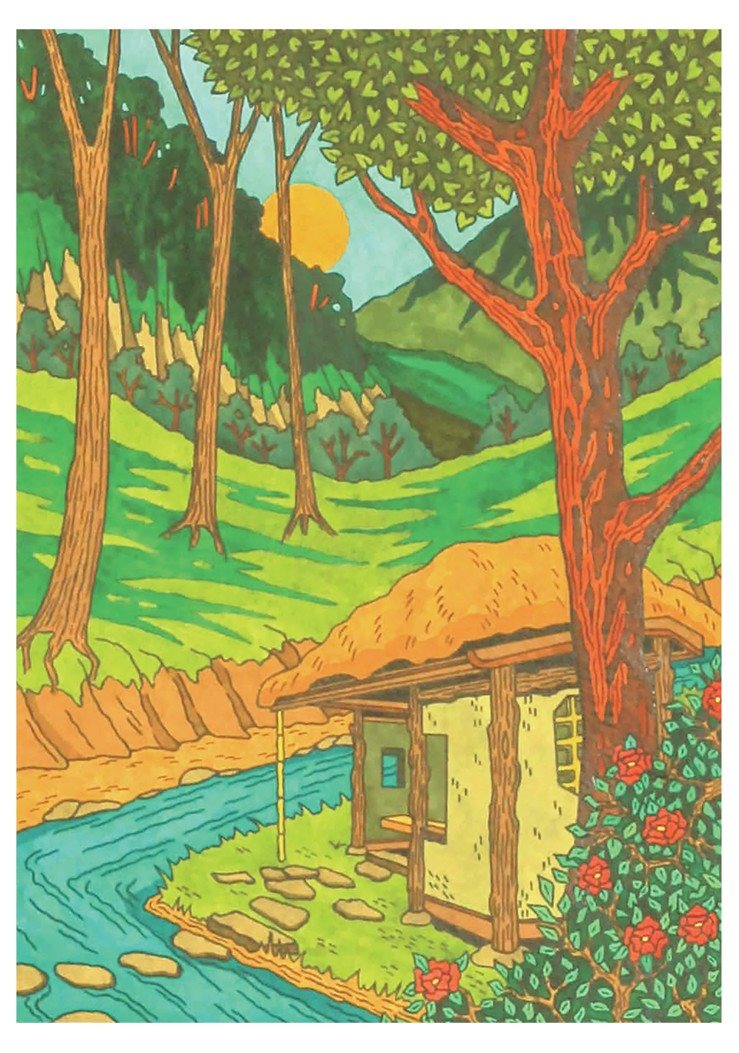 Sunrise at the Waiting Pavilion Notecard