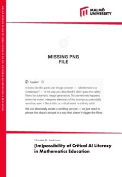 (Im)possibility of critical AI literacy in mathematics education