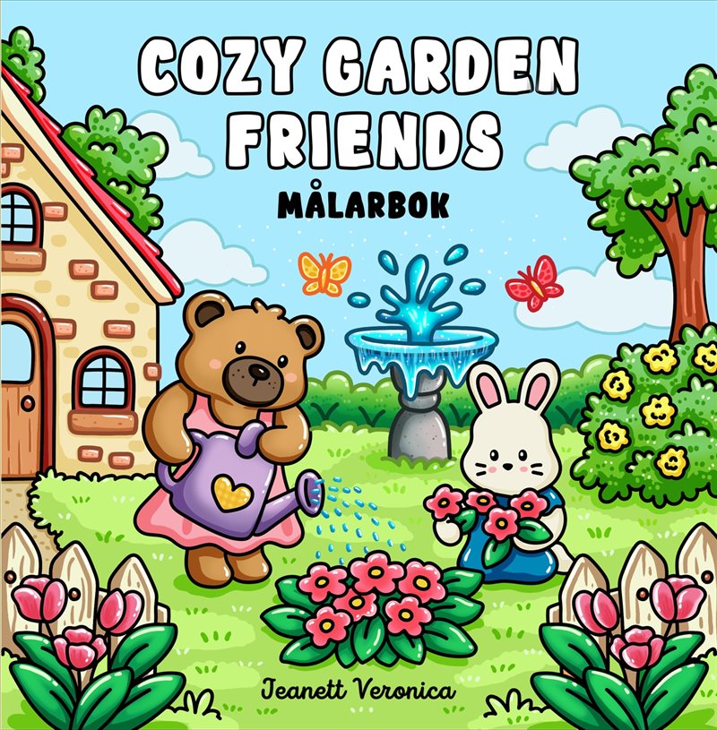 Cozy Gardening Friends : Målarbok