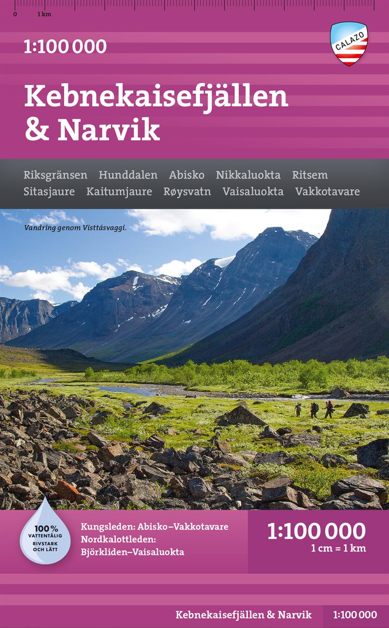 Kebnekaisefjällen & Narvik 1:100000