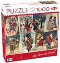 Pussel 1000 bit Vintage Christmas Cards