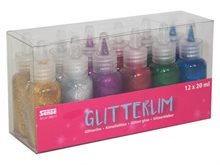 Glitterlim flaskor 12-P