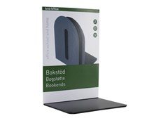 Bokstöd metall 20cm, Svart